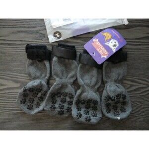 Pawchie Dog M Anti Slip Socks Gray NIP